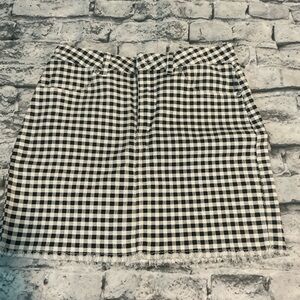 Forever 21 Black and White Denim Mini Skirt~